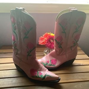 Womens pink western boots
